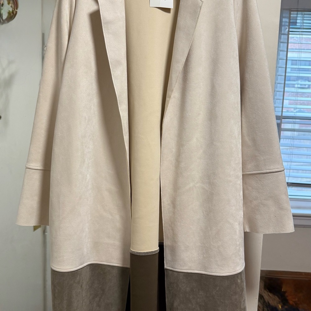 Elegant Cream and Gray Zara Women's Coat